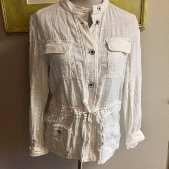 hei hei Jackets & Blazers - Hei hei Cotton Jacket white drawstring Waist small hei hei Jackets & Blazers - Hei hei Cotton Jacket white drawstring Waist small